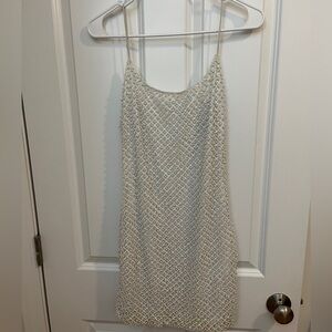 OhPolly Drop a Glint dress in White (US4/UK8)